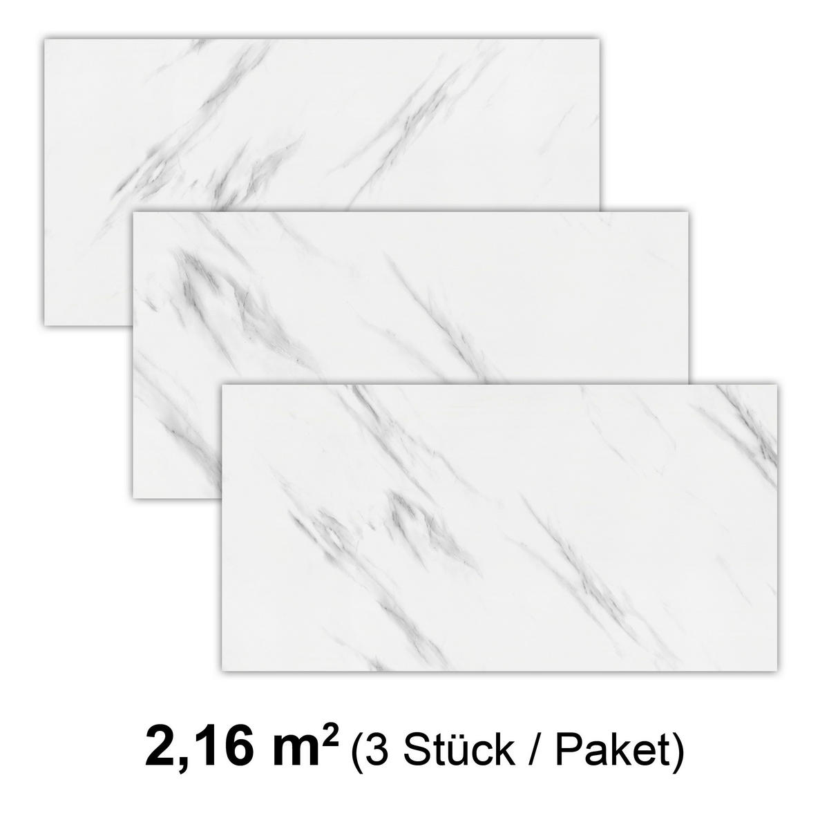 Vinyl für die Wand XL  - Weiß Hochglanz/Grau Hochglanz, MODERN, Kunststoff (120/60/0,37cm)