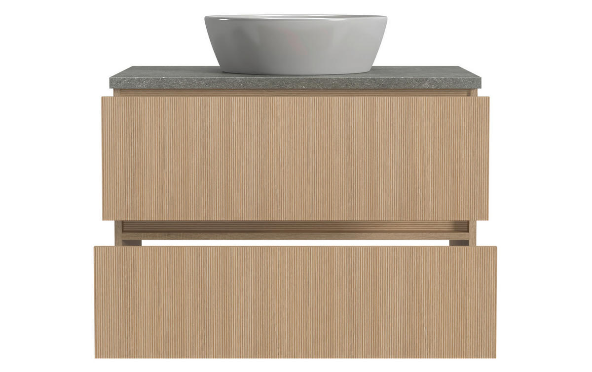 WASCHTISCHKOMBI 80 cm  - Eichefarben/Weiß, KONVENTIONELL, Keramik/Holzwerkstoff (80cm) - Xora