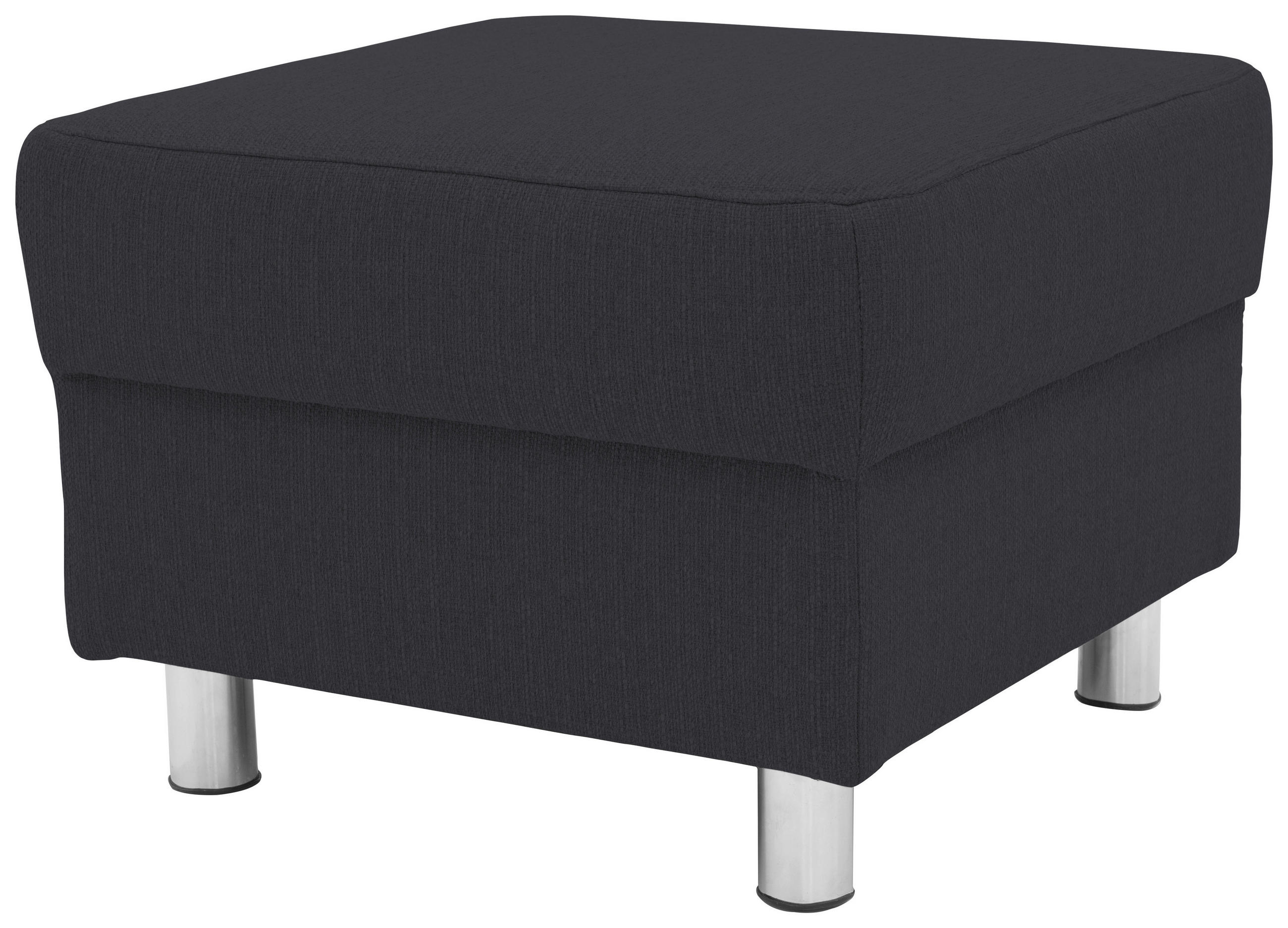 HOCKER Webstoff Schlammfarben - Chromfarben/Schlammfarben, KONVENTIONELL, Textil/Metall (54/40/54cm) - MID.YOU