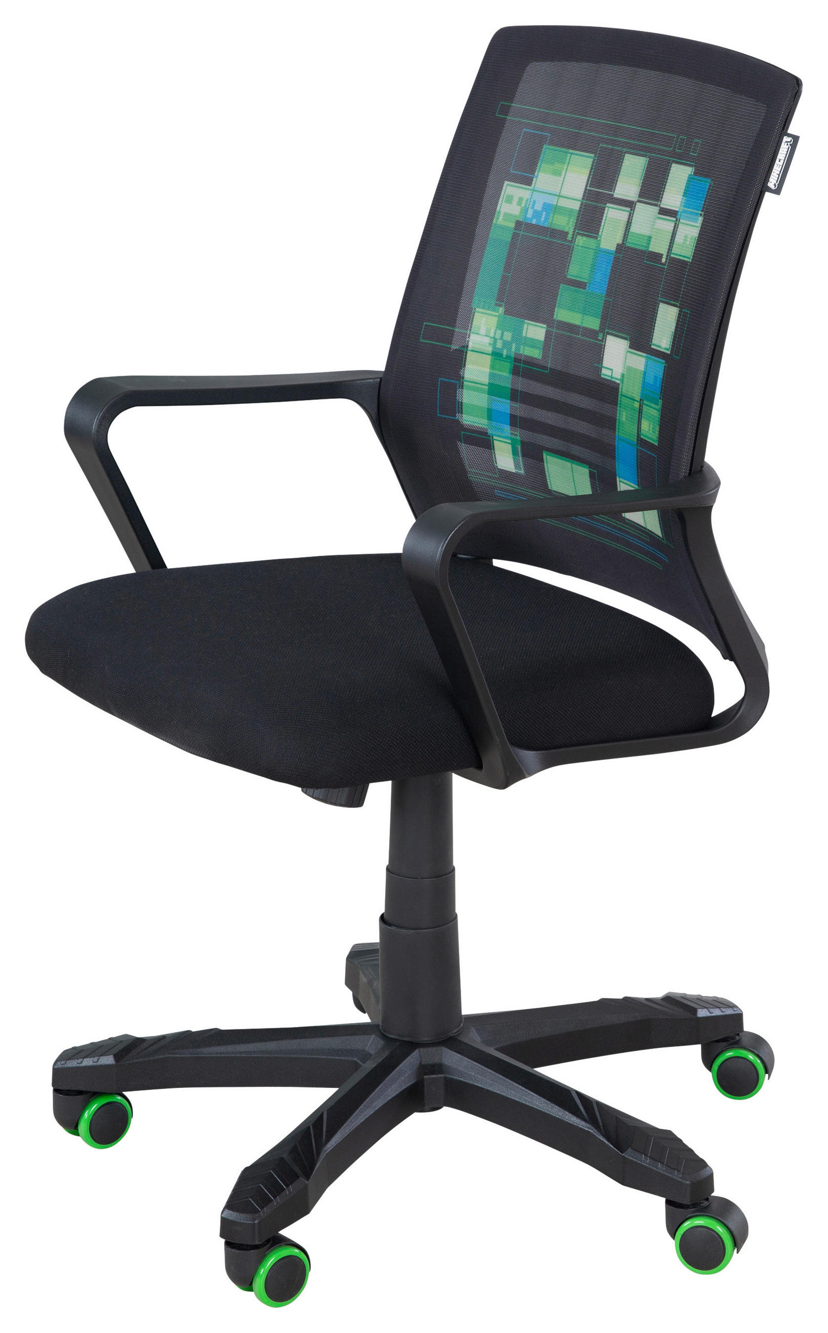 DREHSTUHL Netzbespannung Schwarz - Schwarz, MODERN, Kunststoff/Textil (63/92/111,5/60cm) - Minecraft