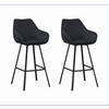 BARHOCKER-SET in Schwarz  - Schwarz, MODERN, Textil/Metall (55cm) - MID.YOU