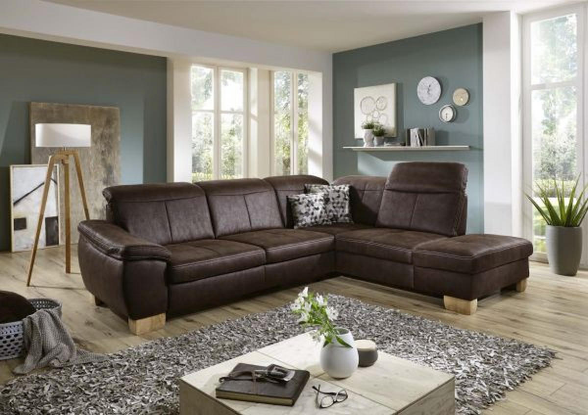 UGAONA GARNITURA braon  - boja hrasta/braon, Lajfstajl, tekstil (301/243cm) - Beldomo Comfort