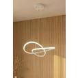LED-HÄNGELEUCHTE 55/120 cm  - Sandfarben/Chromfarben, Design, Kunststoff/Metall (55/120cm) - Novel