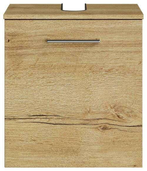 WASCHBECKENUNTERSCHRANK 45/49,8/33,3 cm  - Chromfarben/Wildeiche, KONVENTIONELL, Holzwerkstoff/Metall (45/49,8/33,3cm) - Sadena