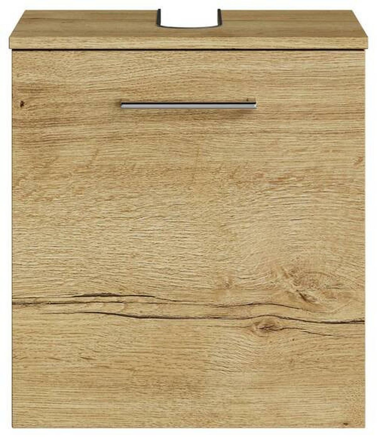 WASCHBECKENUNTERSCHRANK 45/49,8/33,3 cm  - Chromfarben/Wildeiche, KONVENTIONELL, Holzwerkstoff/Metall (45/49,8/33,3cm) - Sadena