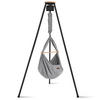 FEDERWIEGE Set inkl. Tipi-Gestell und Motor   - Anthrazit/Grau, Basics, Kunststoff/Textil (135/194/135cm) - SCHMUSEWOLKE