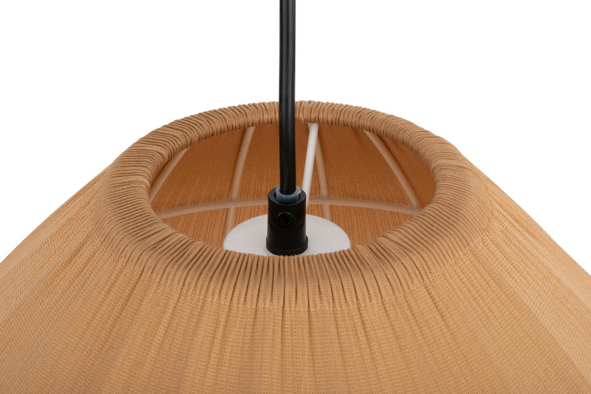 HÄNGELEUCHTE 48/120 cm  - Braun, Design, Textil/Metall (48/120cm) - Collet's Monde