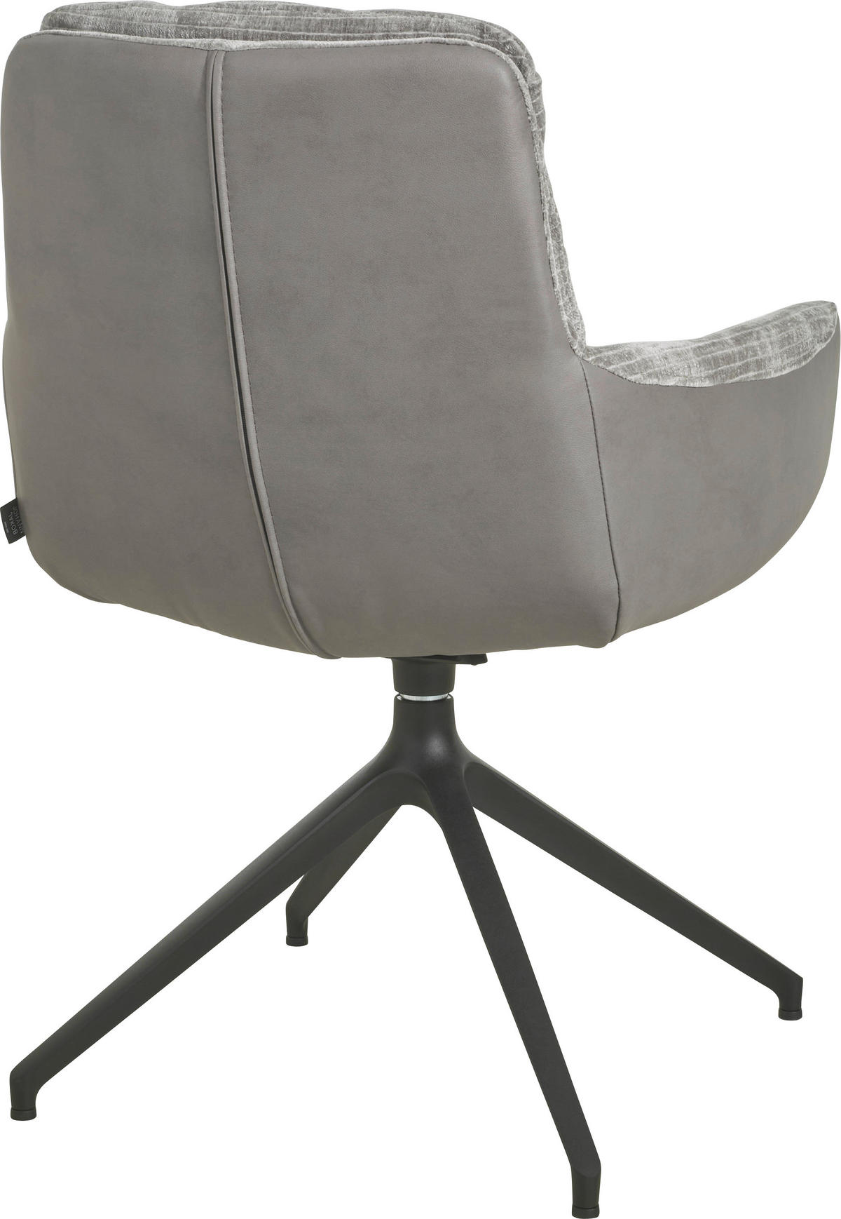 ARMLEHNSTUHL  in Chenille, Mikrofaser  - Schwarz/Grau, Design, Textil/Metall (63/90/69cm) - Johann Jakob