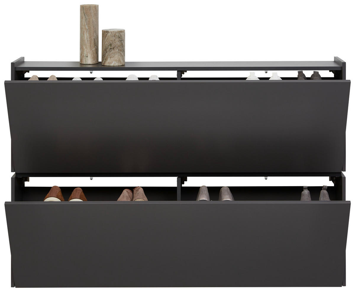 HÄNGESCHUHSCHRANK Graphitfarben  - Graphitfarben, Design, Holzwerkstoff (140/93/22cm) - Voleo