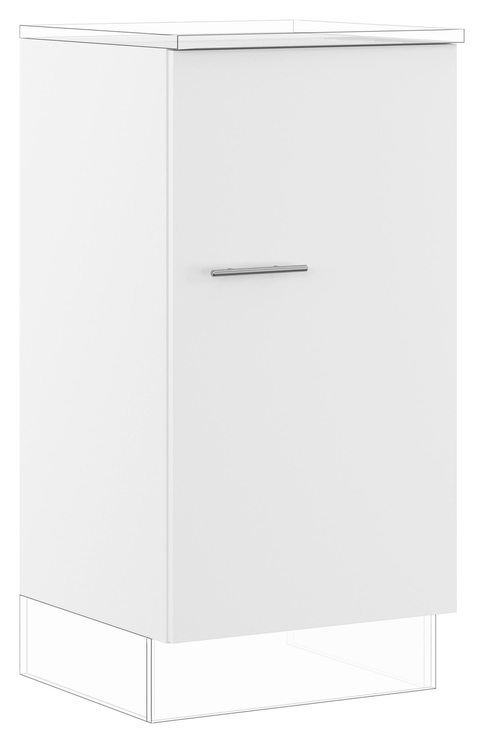 GERÄTEUMBAUSCHRANK 60/119,8/57,6 cm  in Weiß  - Edelstahlfarben/Weiß, Basics, Holzwerkstoff/Metall (60/119,8/57,6cm) - Impuls