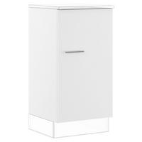 GERÄTEUMBAUSCHRANK 60/119,8/57,6 cm  in Weiß  - Edelstahlfarben/Weiß, Basics, Holzwerkstoff/Metall (60/119,8/57,6cm) - Impuls