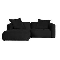 ECKSOFA in Webstoff Schwarz  - Schwarz, Modern, Kunststoff/Textil (173/240cm) - Stylife