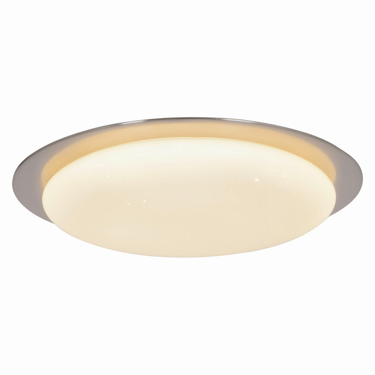 LED-DECKENLEUCHTE 42 cm  - Chromfarben/Weiß, Basics, Kunststoff/Metall (42cm) - Näve