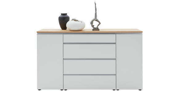 SIDEBOARD 180/102/41 cm  - Eichefarben/Silberfarben, Design, Holz/Holzwerkstoff (180/102/41cm) - Dieter Knoll