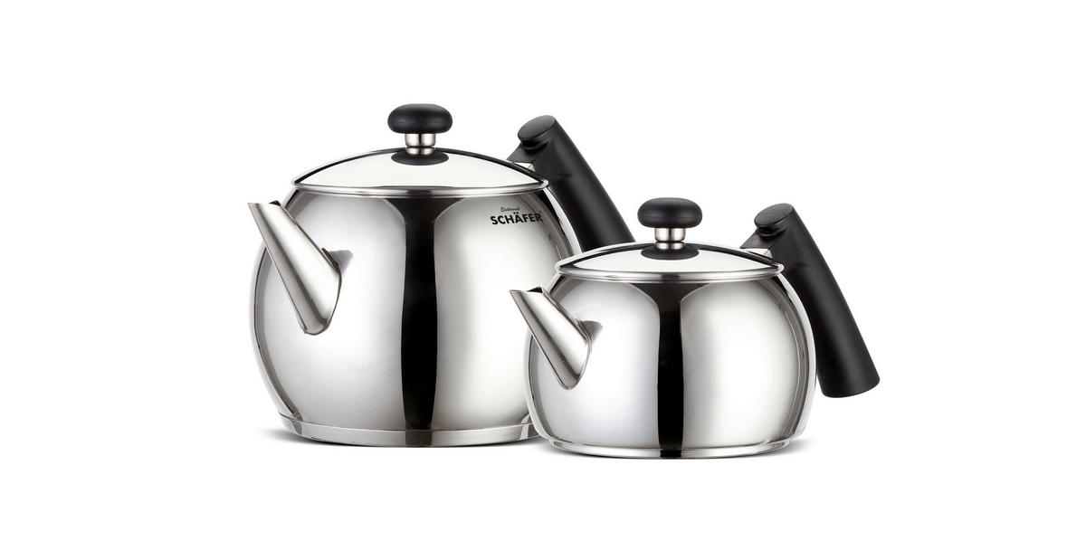 TEEKANNENSET Schäfer  - Edelstahlfarben, Basics, Metall (22,5/42/16,5cm)
