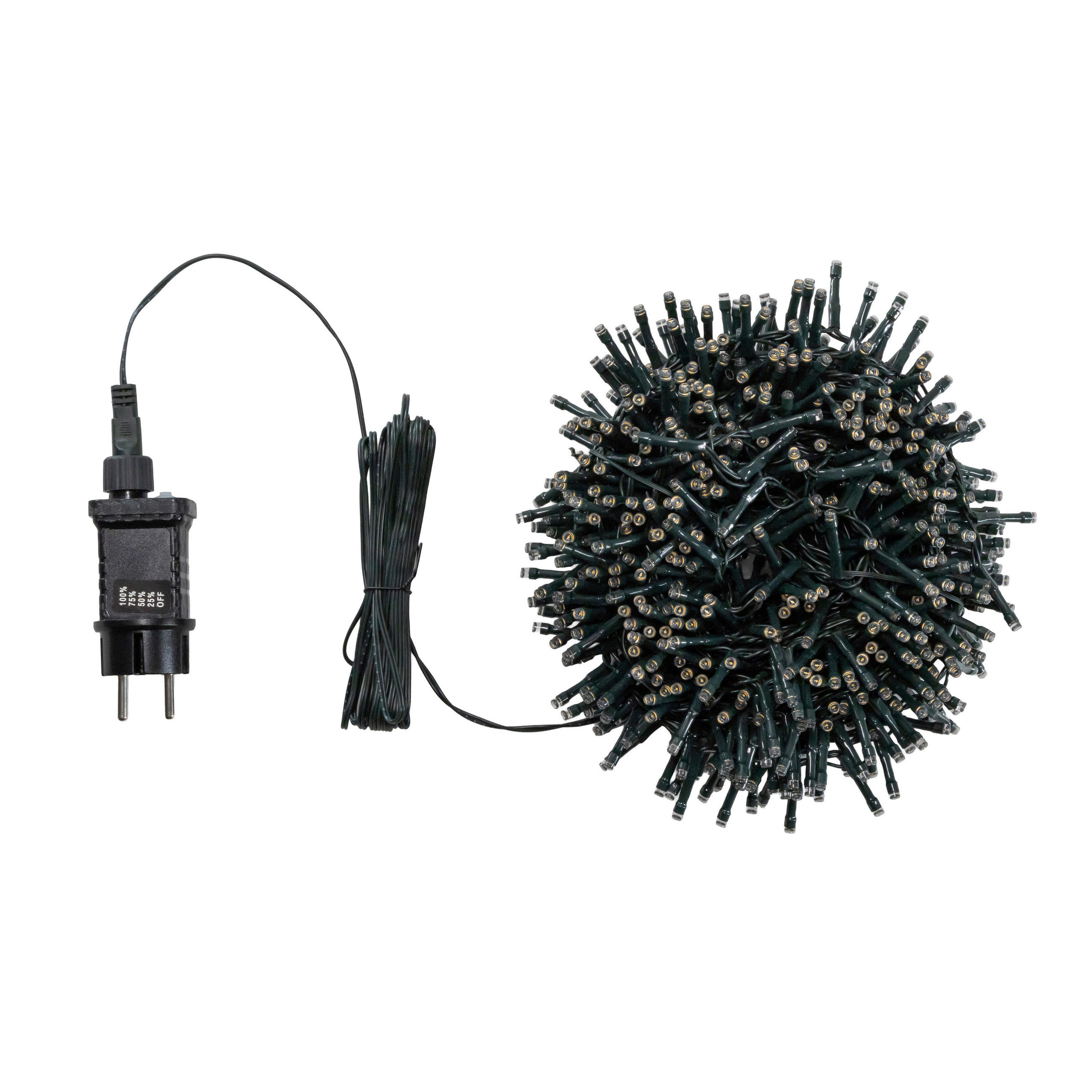 LICHTERKETTE 1600 cm  - Grün, KONVENTIONELL, Kunststoff (1600cm) - X-Mas