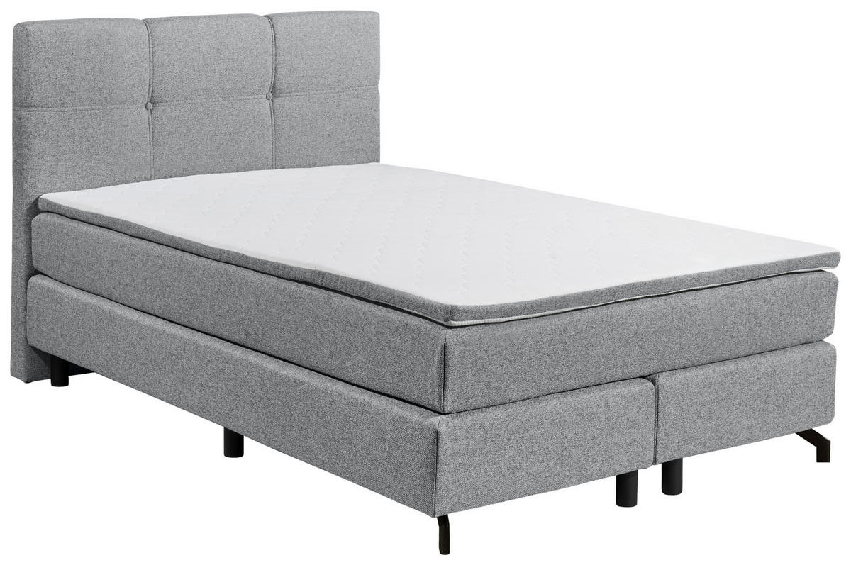 BOXSPRINGBETT 140/200 cm  in Grau  - Grau, Modern, Holzwerkstoff/Textil (140/200cm) - MID.YOU