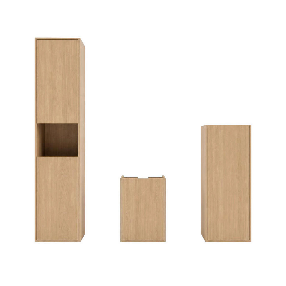 WASCHBECKENUNTERSCHRANK 42/62/35 cm  - Eichefarben/Schwarz, Trend, Holzwerkstoff/Kunststoff (42/62/35cm) - MID.YOU