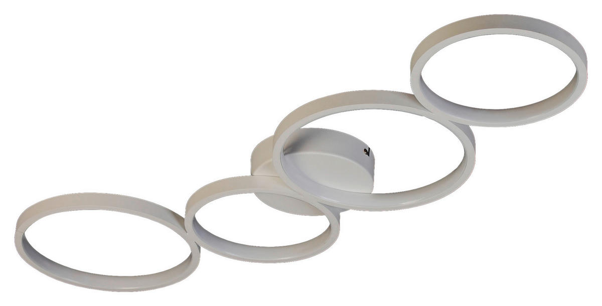 LED-DECKENLEUCHTE - Weiß, Trend, Kunststoff/Metall (87,5/37/5,5cm) - Novel