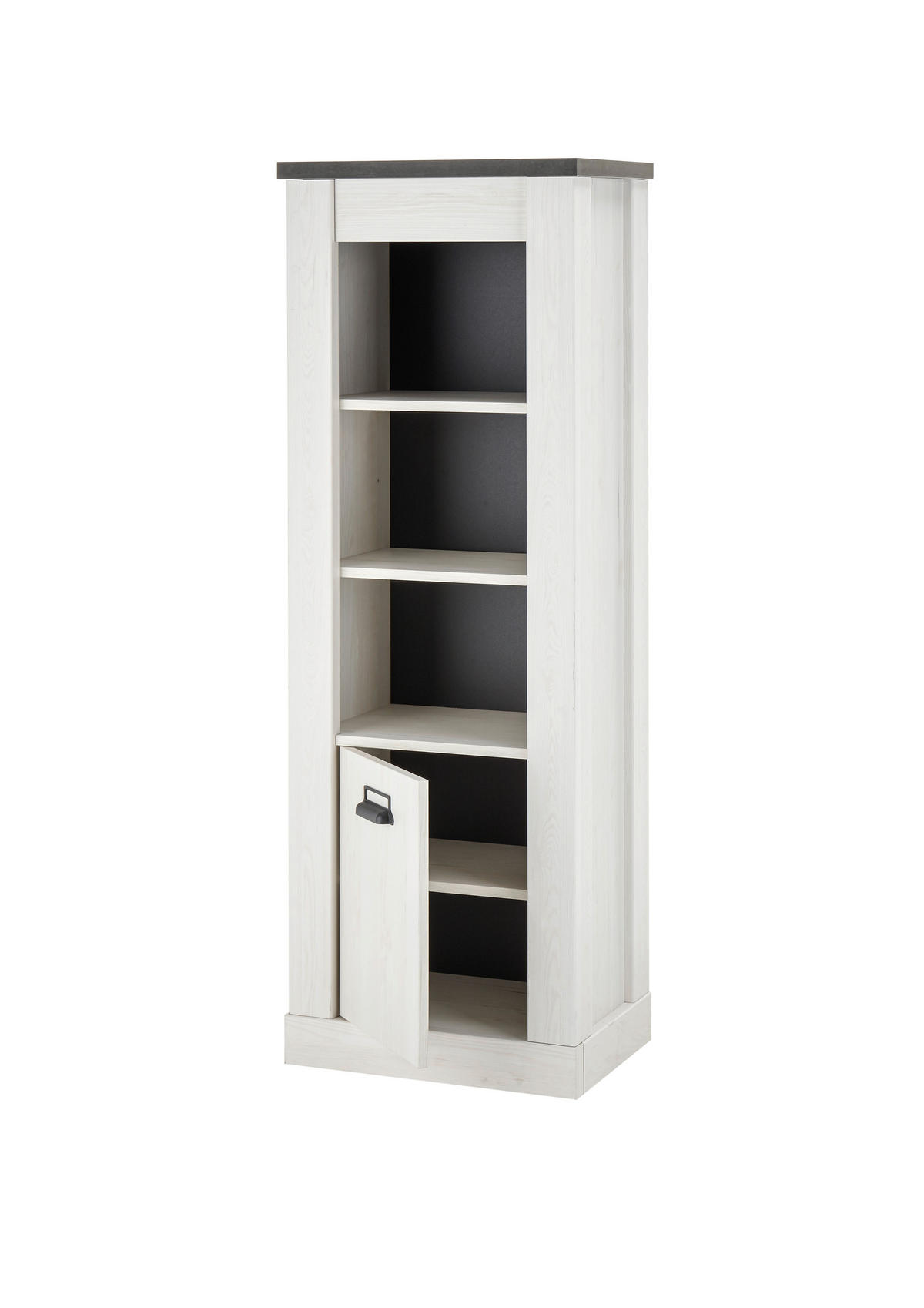 MIDISCHRANK 51/146/38 cm  - Schwarz/Weiß, Trend, Holzwerkstoff/Metall (51/146/38cm) - MID.YOU