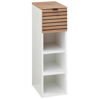 ZÁVĚSNÁ SKŘÍŇKA, bílá, dub artisan, 25/84/37 cm - bílá/černá, Moderní, kov/kompozitní dřevo (25/84/37cm) - Voleo