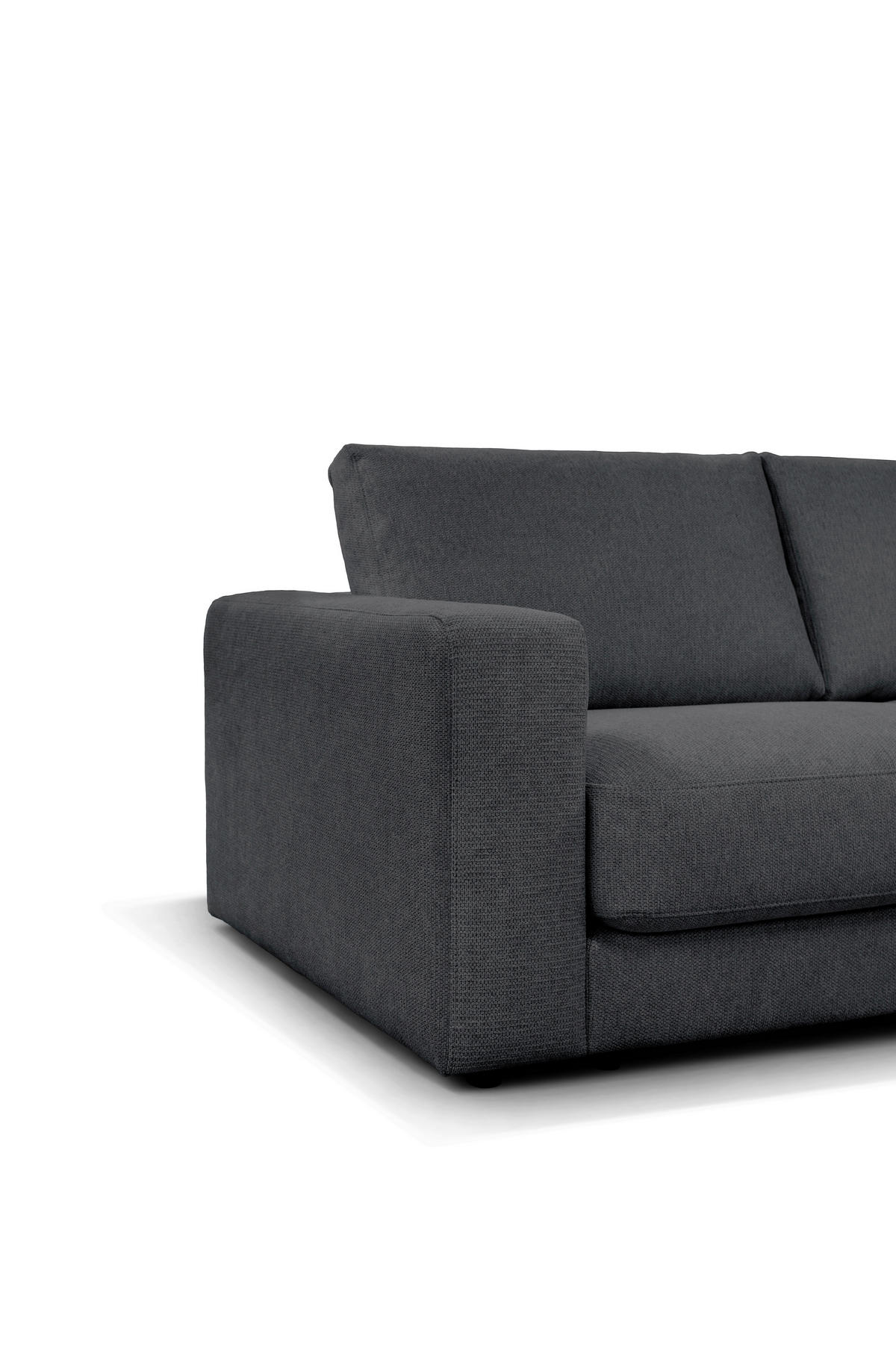 ECKSOFA VIGO Graphitfarben  - Schwarz/Graphitfarben, Design, Textil (303/172cm) - MID.YOU