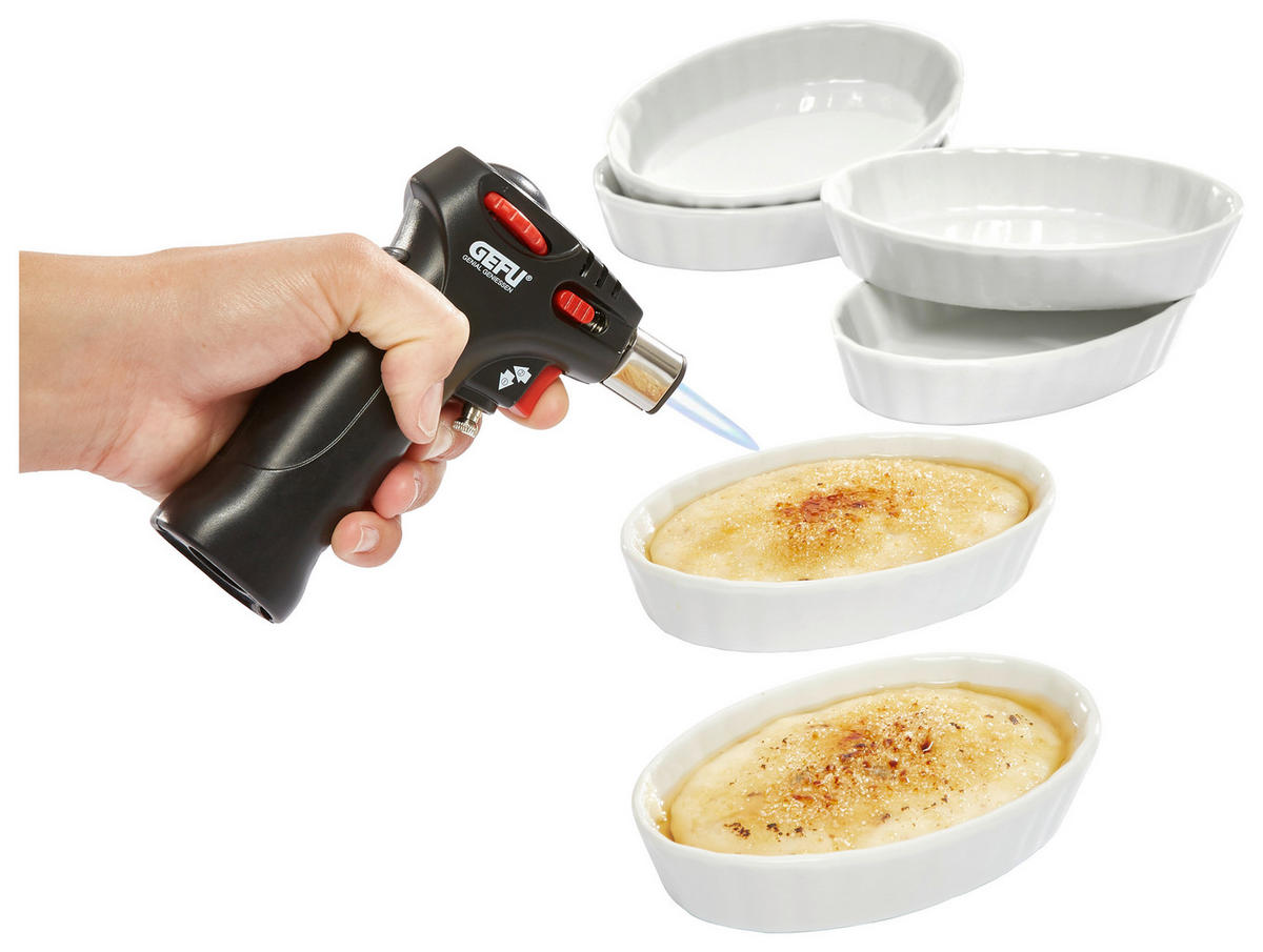 CRÈME-BRULÉE-SET   - Schwarz/Weiß, Basics, Keramik/Metall - Gefu