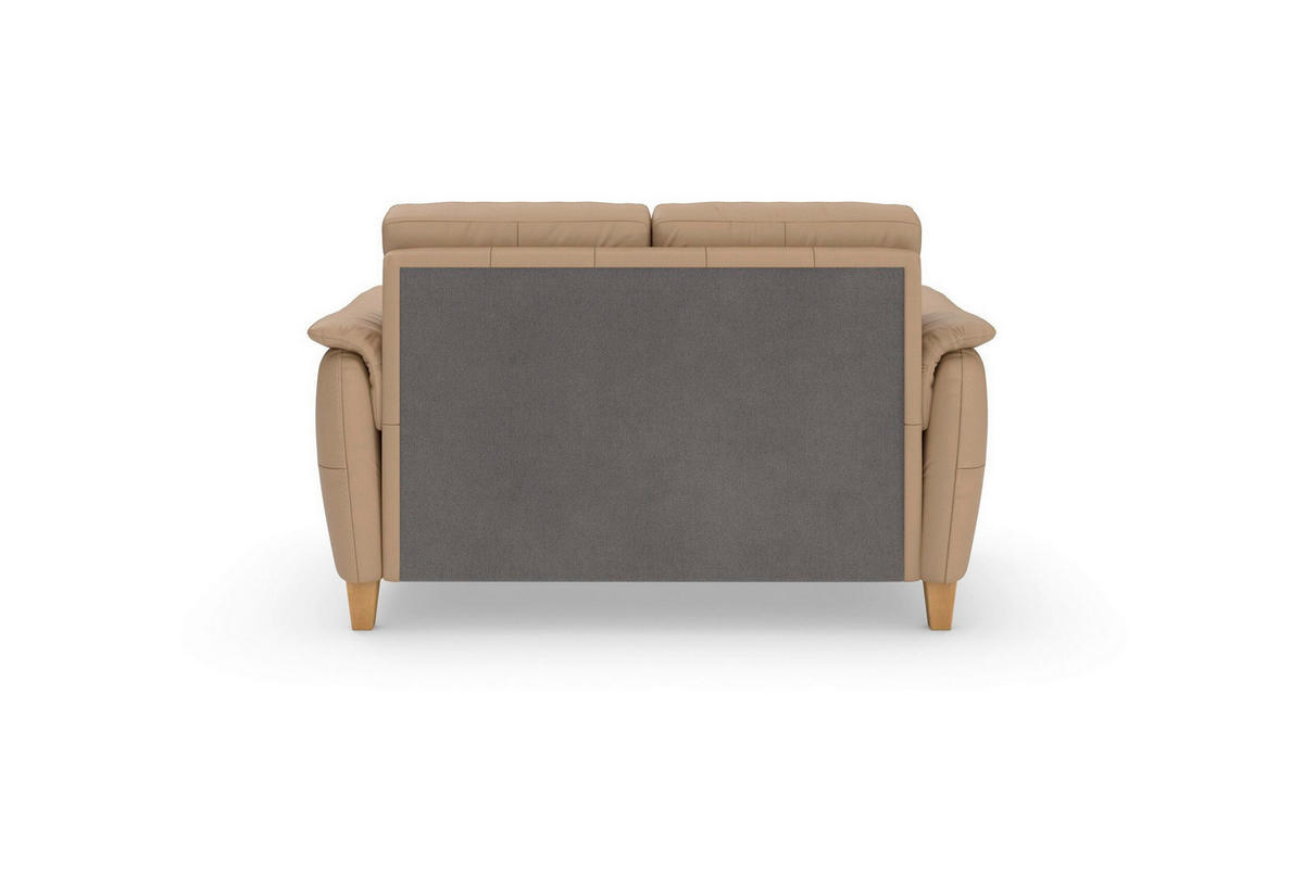 2-SITZER-SOFA PALMERA E Cappuccino Echtleder  - Eichefarben/Cappuccino, Basics, Leder/Holz (149/89/89cm) - Sit & More