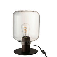 TISCHLEUCHTE - Transparent/Schwarz, Trend, Glas/Metall (30/31/20cm)