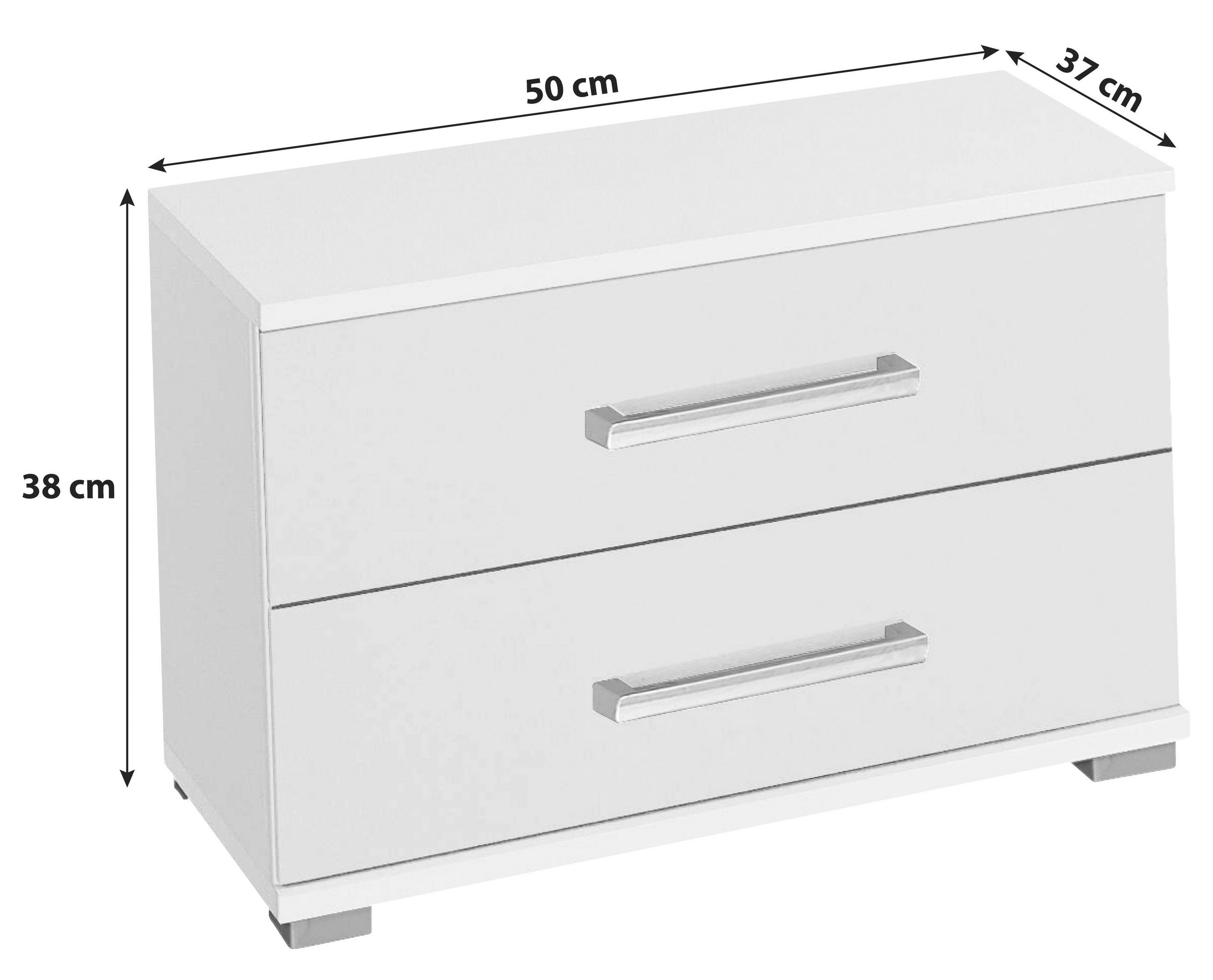 SÄNGBORD i grå  - kromfärg/grå, Design, trämaterial/plast (50/38/37cm) - Xora