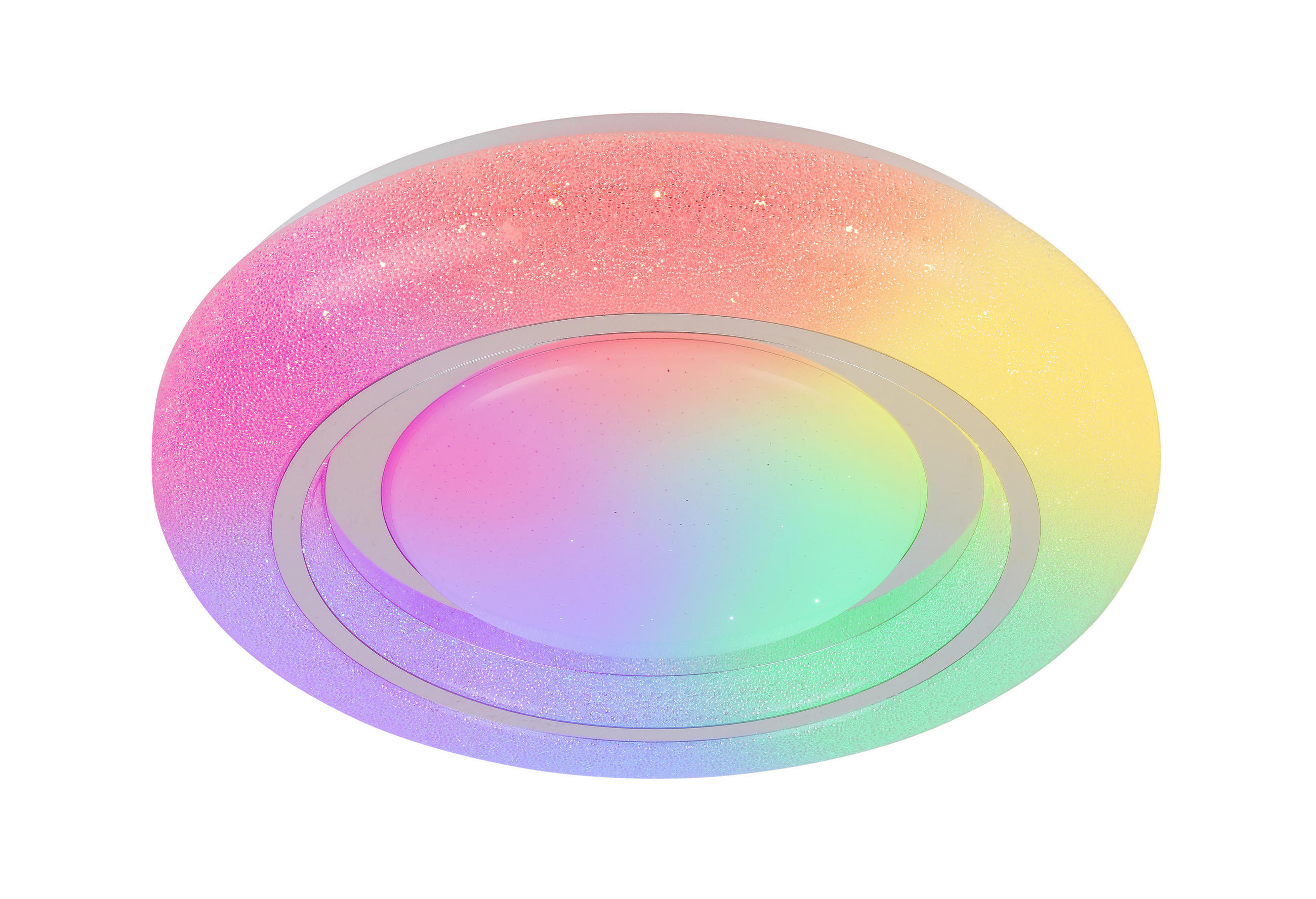 LED-DECKENLEUCHTE 38/7 cm    - Chromfarben/Weiß, Trend, Kunststoff/Metall (38/7cm) - Novel