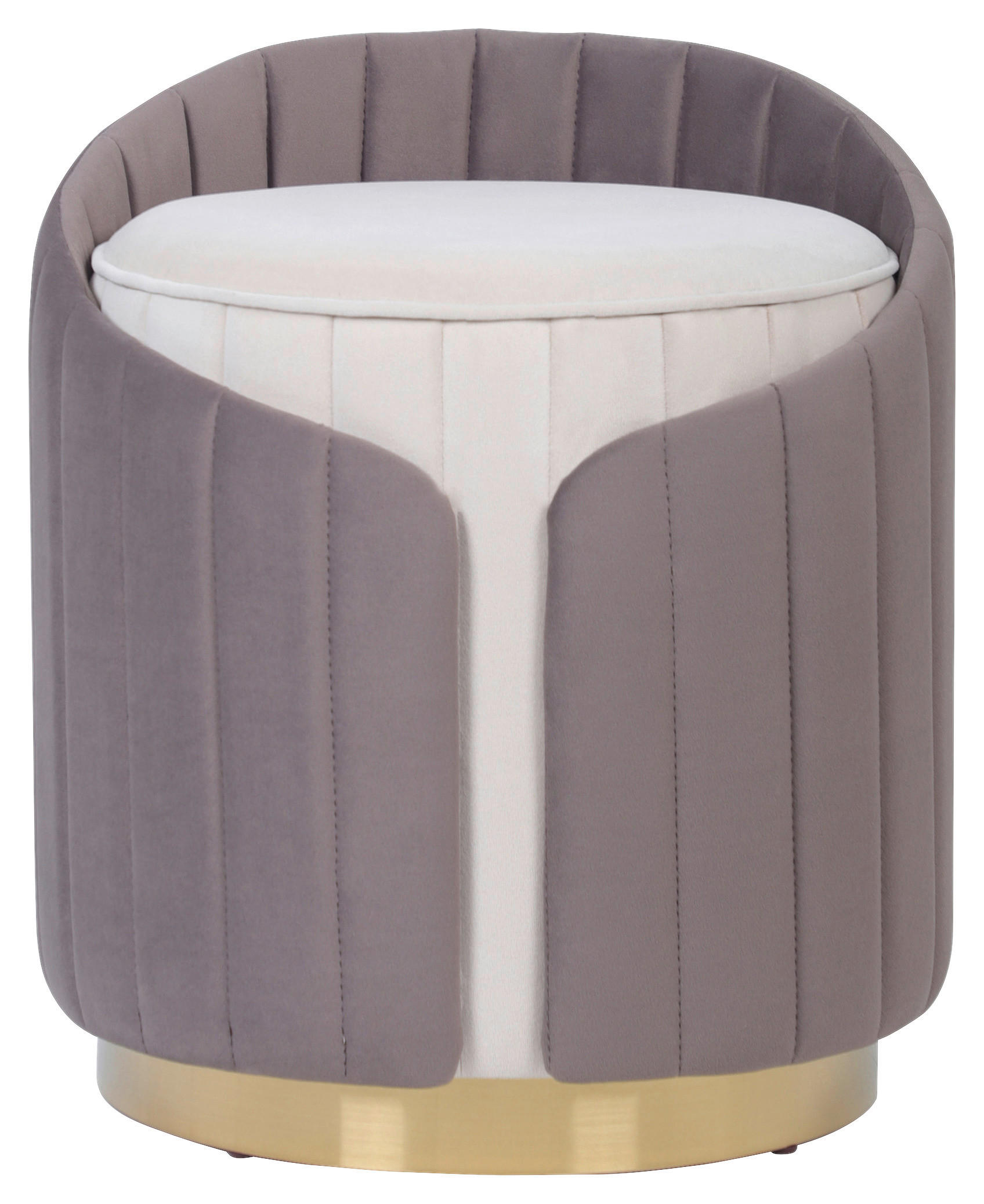 Thumbnail - Kayoom Hocker, Taupe, Beige, Textil, 45 cm, Wohnzimmer, Hocker, Sitzhocker