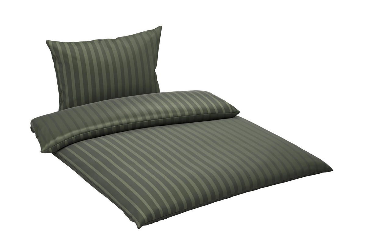 POVLEČENÍ, satén, zelená, 140/200 cm - zelená, textil (140/200cm) - Dieter Knoll