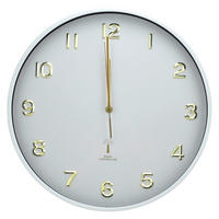 RÁDIEM ŘÍZENÉ HODINY bílá 40 cm - bílá, Basics, plast/sklo (40cm) - Ambia Home