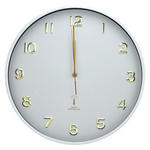 FUNKUHR Weiß  - Weiß, Basics, Glas/Kunststoff (40cm) - Ambia Home