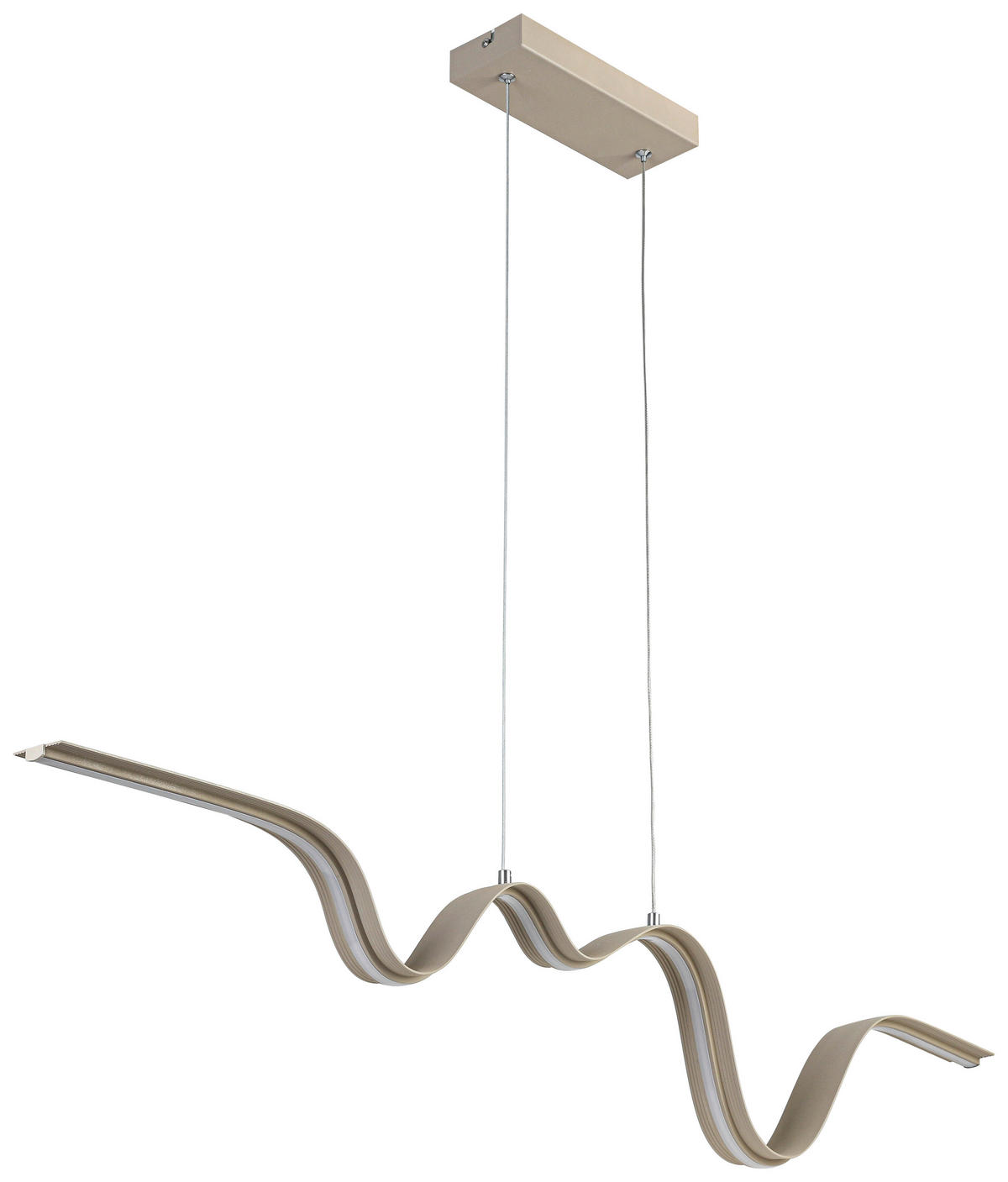 HÄNGELEUCHTE 100/8/120 cm   - Sandfarben, Trend, Kunststoff/Metall (100/8/120cm) - Collet's Monde