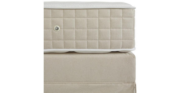 Boxspringbett mit Kontinental Matratze 180x200 Domino - Beige, KONVENTIONELL, Holz (180/200cm) - James Wood