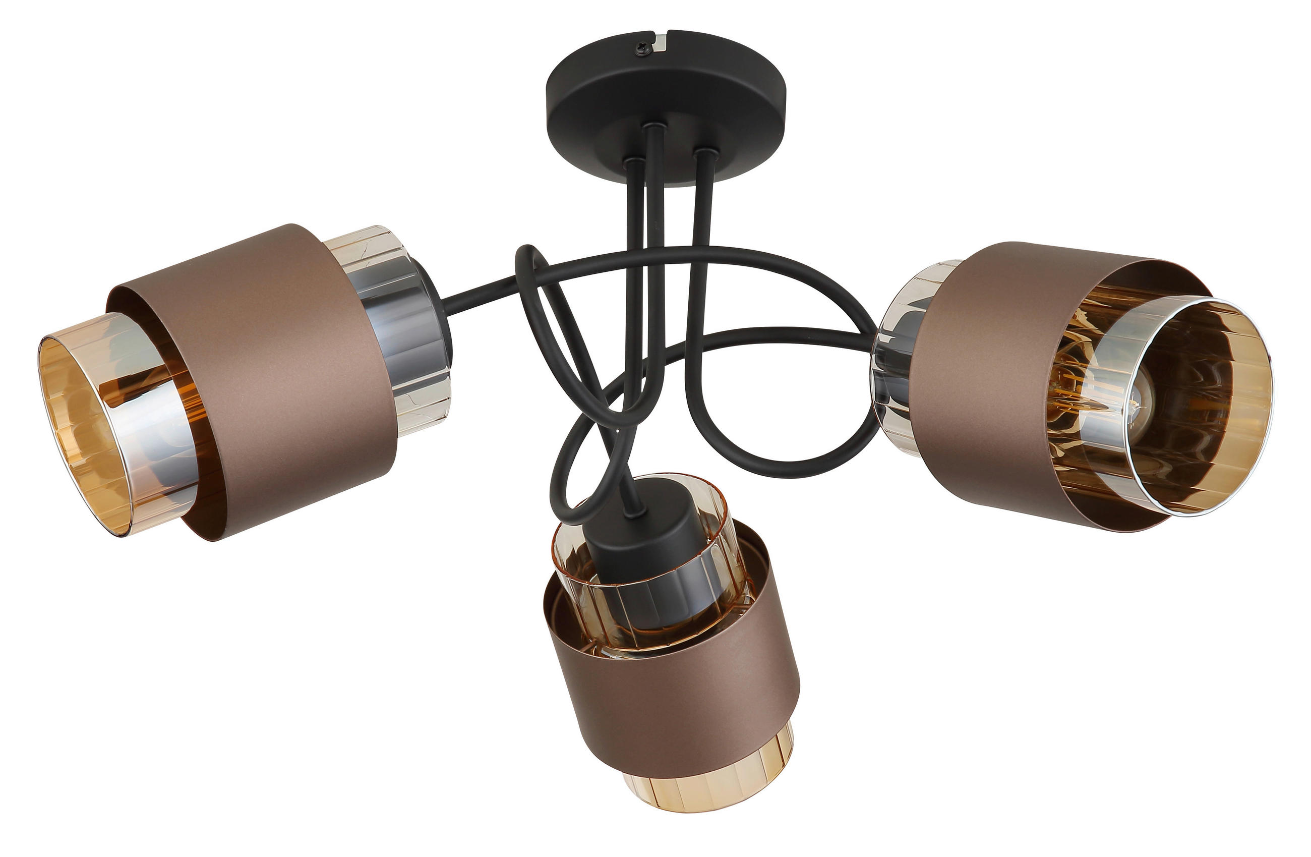 STRAHLER 50/26 cm   - Schwarz/Orange, Design, Glas/Metall (50/26cm)