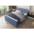 BOXSPRINGBETT 180/200 cm  in Blau  - Blau/Schwarz, KONVENTIONELL, Kunststoff/Textil (180/200cm) - Carryhome