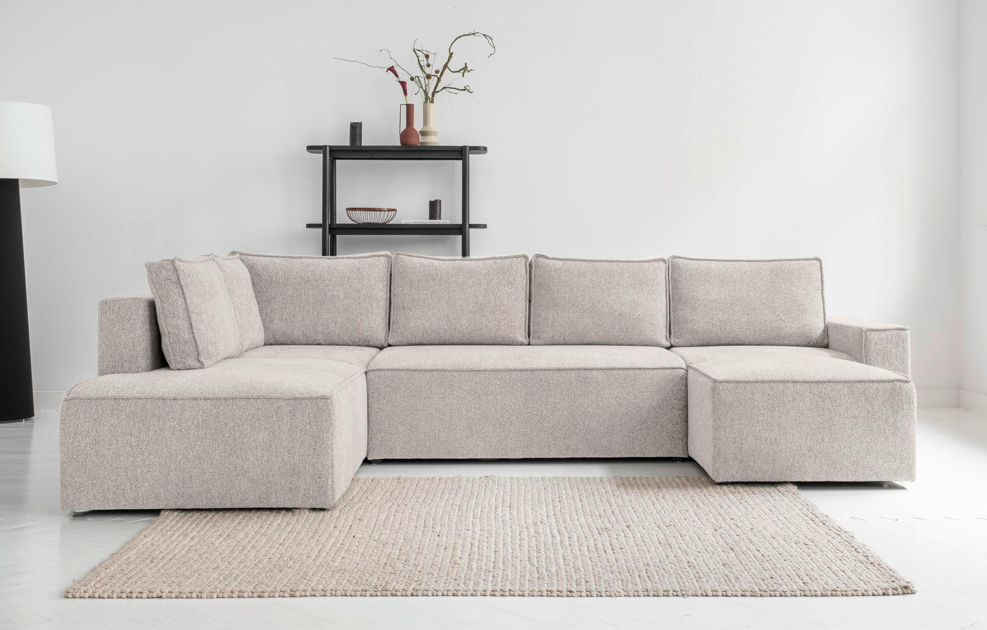 SOFFA i beige  - vit/beige, Design, textil/plast (194/322/156cm) - MID.YOU