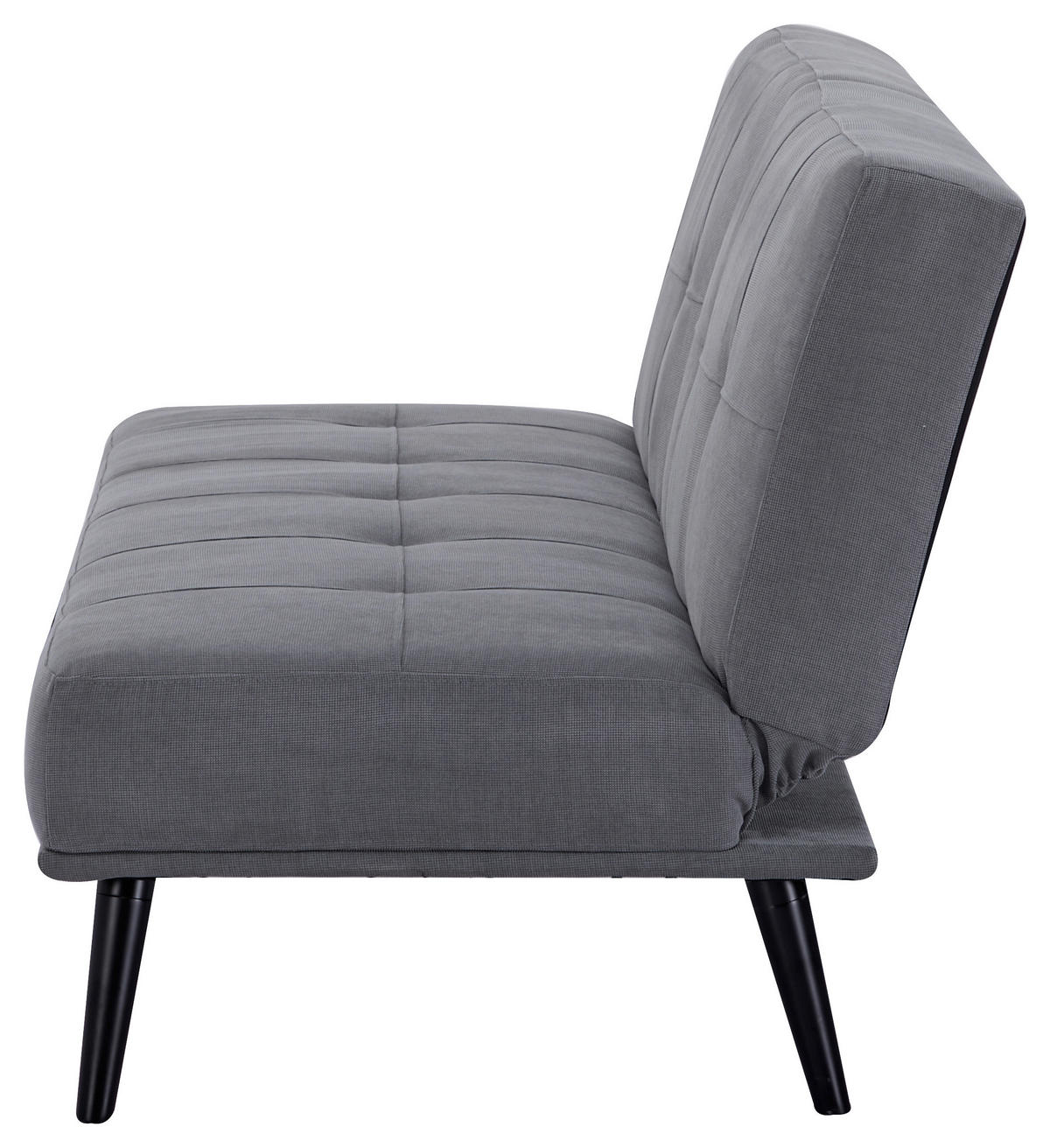 SCHLAFSOFA in Webstoff Grau  - Schwarz/Grau, Design, Holz/Textil (191/81/81cm) - MID.YOU