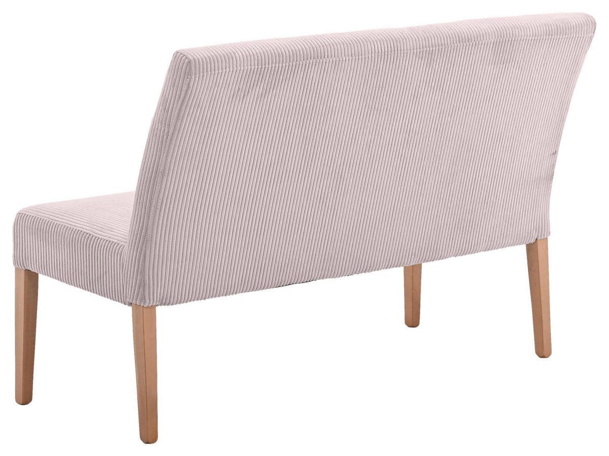 SITZBANK 140/92/66 cm  in Buchefarben, Altrosa  - Buchefarben/Altrosa, KONVENTIONELL, Holz/Textil (140/92/66cm) - home24