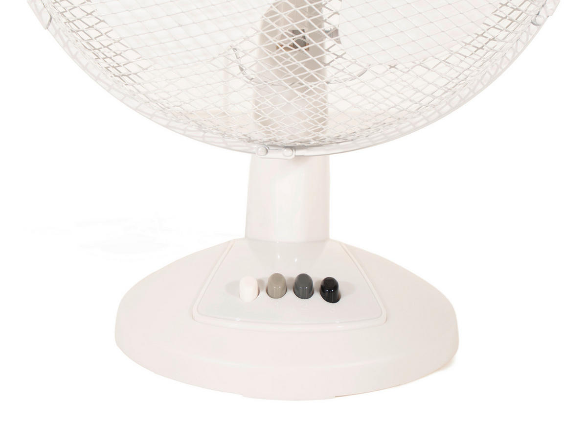 TISCHVENTILATOR - Weiß, Basics, Kunststoff/Metall (34,5/24/47cm) - Globo