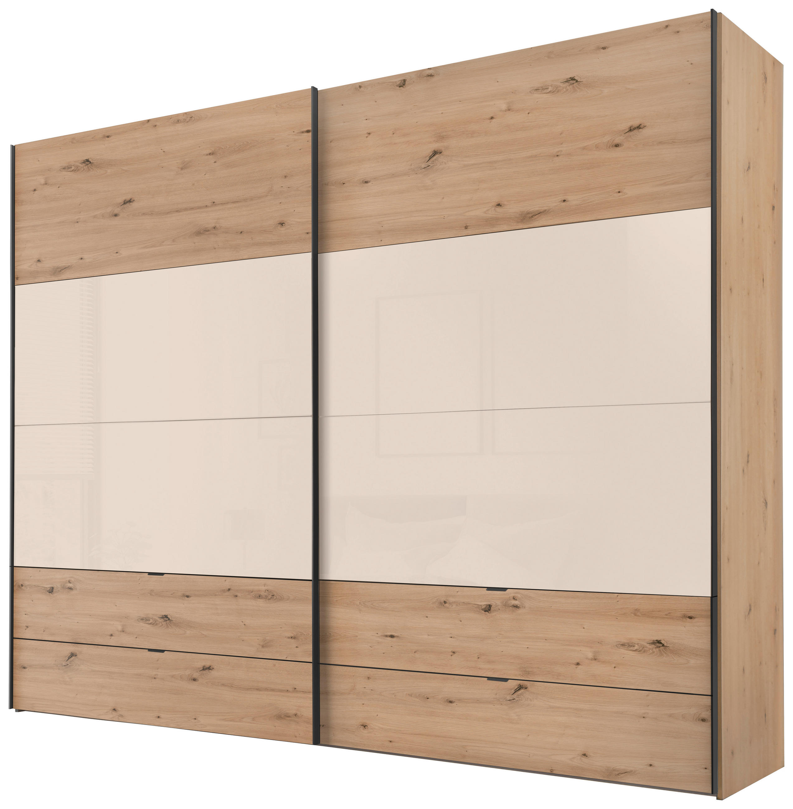 OMARA Z DRSNIMI VRATI,  - črna, Design (278/222/68cm) - Dieter Knoll