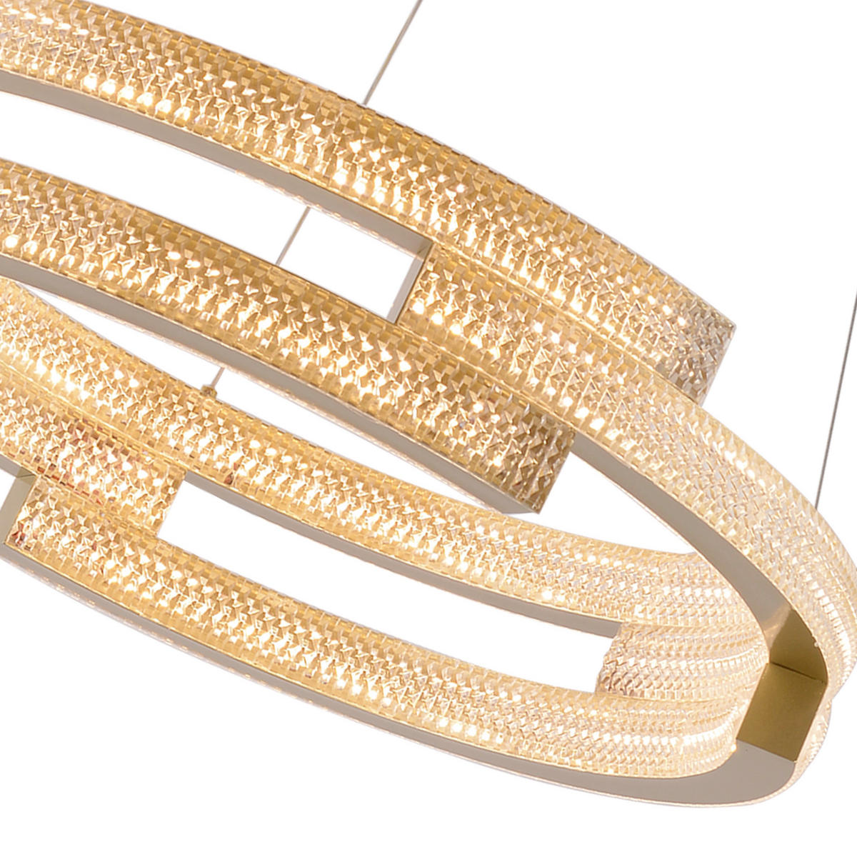 HÄNGELEUCHTE    - Goldfarben, Design, Metall (150/60/60cm)