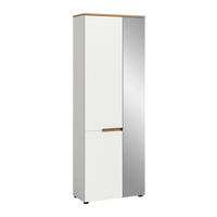 GARDEROBENSCHRANK  in 65/190/37 cm  - Schwarz/Weiß, Design, Holzwerkstoff/Kunststoff (65/190/37cm) - MID.YOU