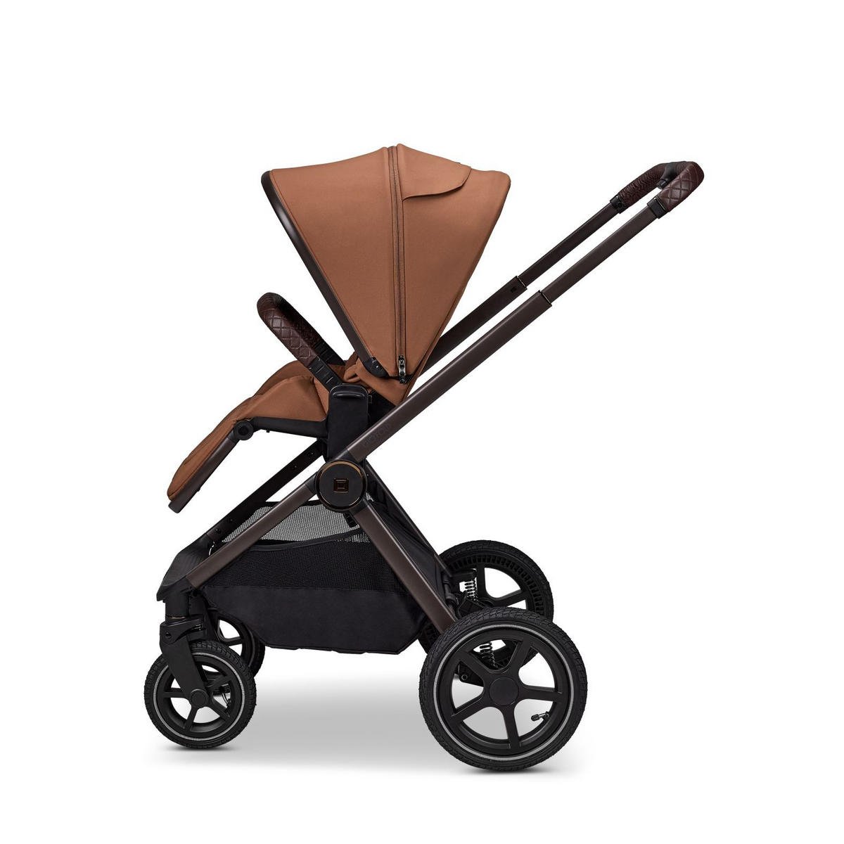 KINDERWAGENSET  GIO FOLD SET AIR  cognac  - Cognac/Braun, Basics, Textil/Metall (120/58/92cm) - Moon Edition