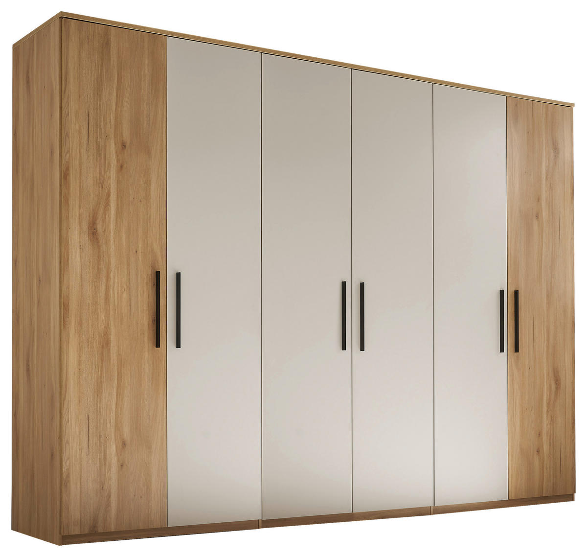 DREHTÜRENSCHRANK 300/228/60 cm,  in Eichefarben, Kaschmir, 6-türig  - Kaschmir/Eichefarben, Design, Holzwerkstoff/Metall (300/228/60cm) - Xora