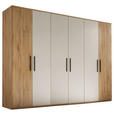 DREHTÜRENSCHRANK 300/228/60 cm,  in Eichefarben, Kaschmir, 6-türig  - Kaschmir/Eichefarben, Design, Holzwerkstoff/Metall (300/228/60cm) - Xora