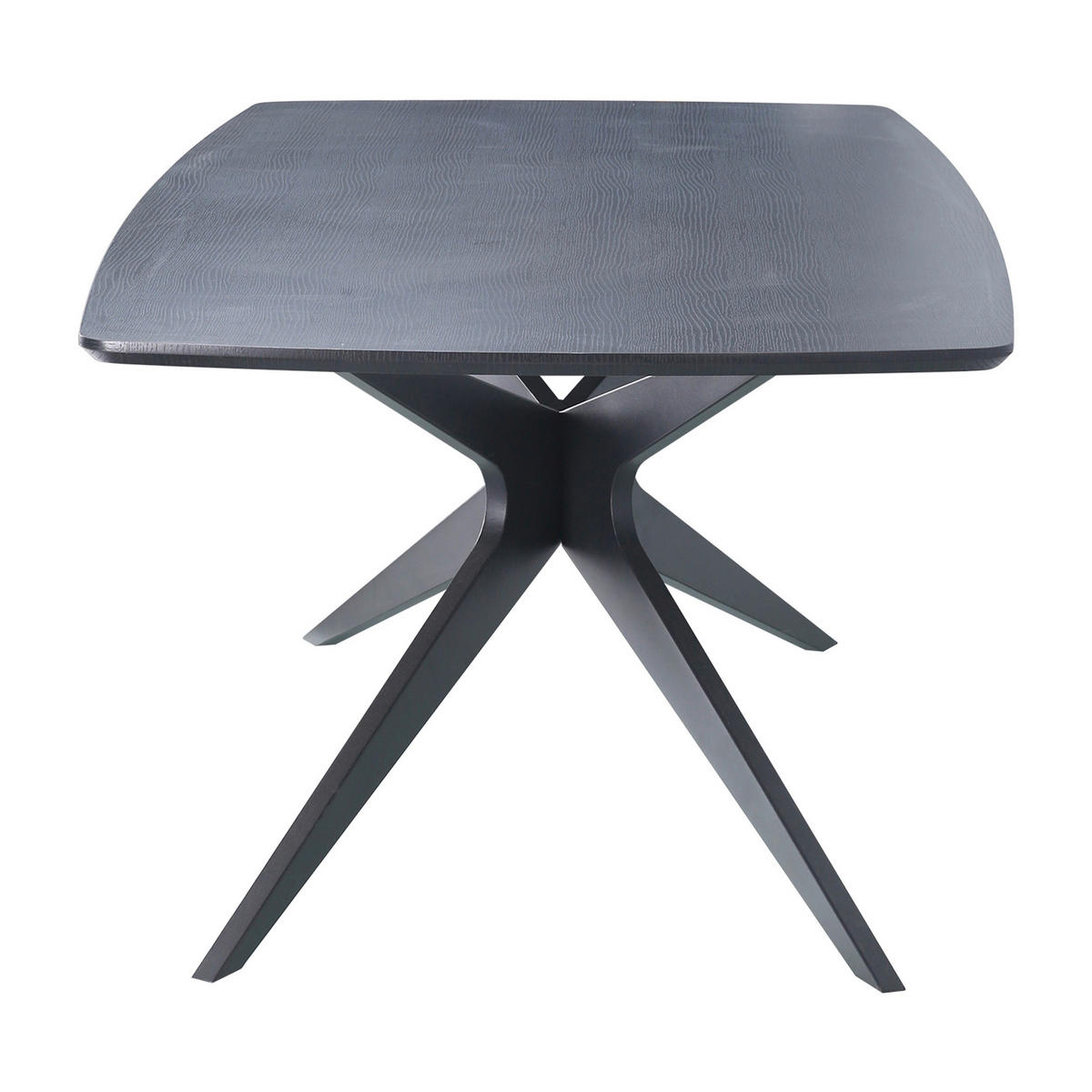 ESSTISCH 200/100/76 cm Nachbildung  Metall, Holzwerkstoff gastro- und objekttauglich rechteckig Schwarz  - Schwarz, MODERN, Holzwerkstoff/Metall (200/100/76cm) - MID.YOU